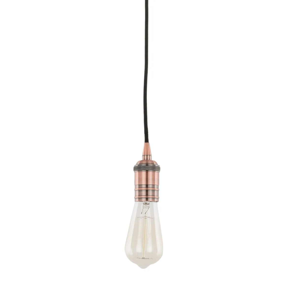 Atrium, nowoczesna oprawka wisząca, w kolorze czerwonej miedzi, E27, DS-M-036 RED COPPER